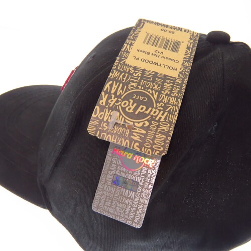 M4527 Hard Rock Cafe Hollywood Gorra Negra Original Unitall