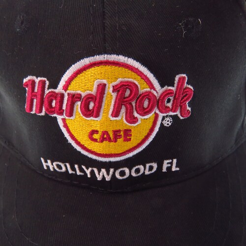 M4527 Hard Rock Cafe Hollywood Gorra Negra Original Unitall