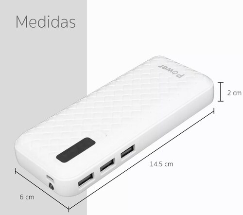 Power Bank Bateria Portatil Pila Cable Usb 22000 Mah