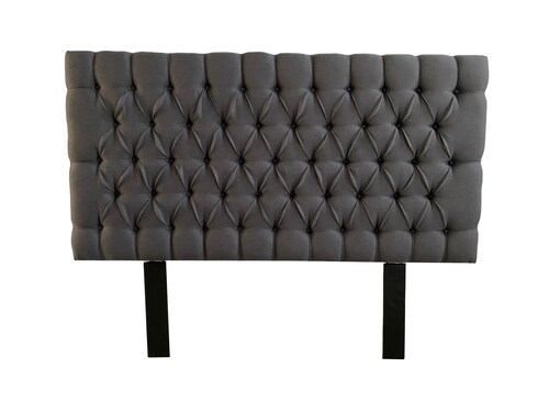 Cabecera Capitonada Soho Gris oxford king size, El Bazar Store, Habitación, Moderna.