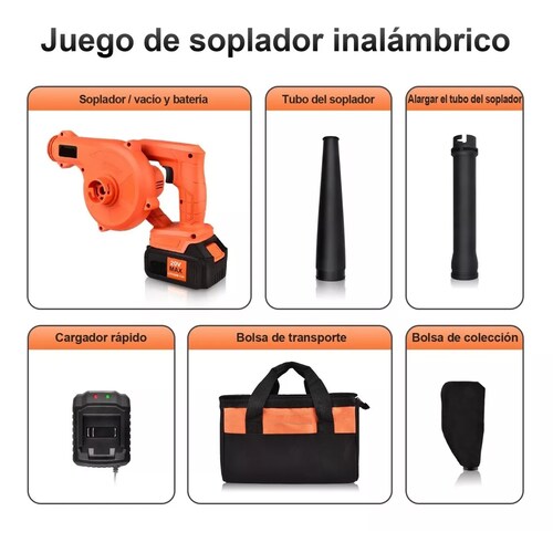 Soplador Aspiradora De Aire Inalámbrico 4.0ah Batería
