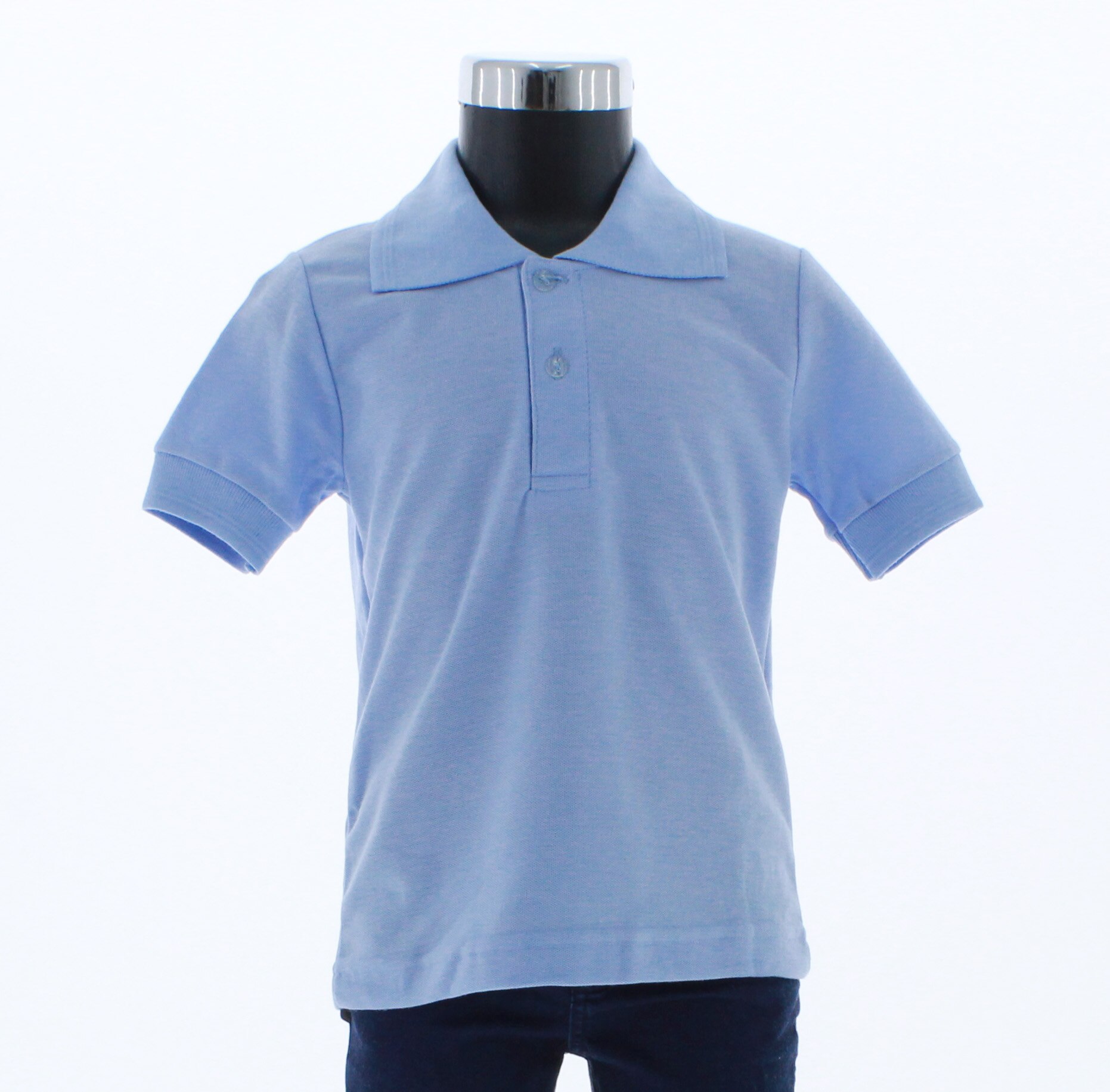 Playera Polo Para Ni o De Algodon Azul Cielo 3343 2 a 18 A os