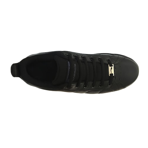 Tenis Negros de piel Booster Hombre 