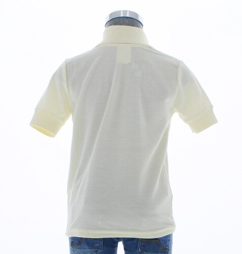 Playera Polo Para Niño De Algodon Color Beige 3347 2 a 18 Años.