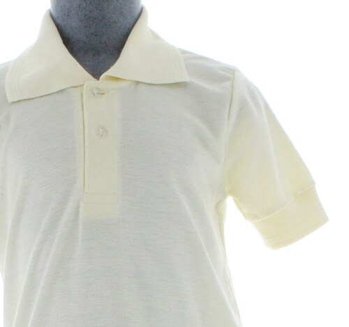 Playera Polo Para Niño De Algodon Color Beige 3347 2 a 18 Años.