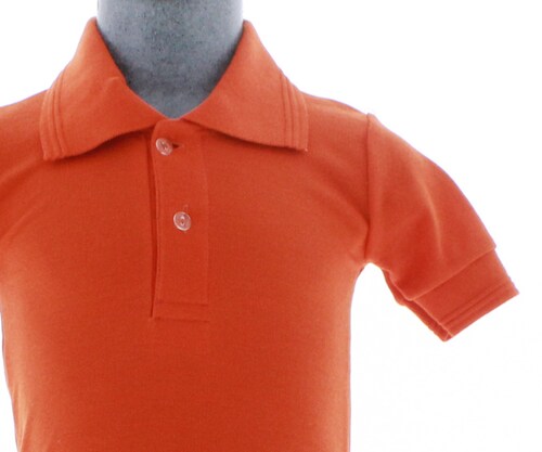 Playera Polo Para Niño De Algodon Naranja 3350 2 a 18 Años.