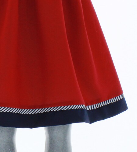 Vestido Niña Color Rojo Liso 3356 2 a 10 años 