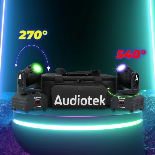 Kit 2 Cabezas Móviles Roboticas Profesional 50 W 4 En 1 Rgbw