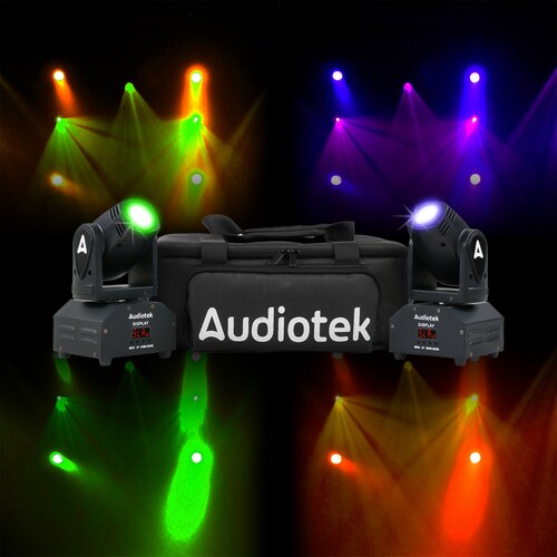 Kit 2 Cabezas Móviles Roboticas Profesional 50 W 4 En 1 Rgbw