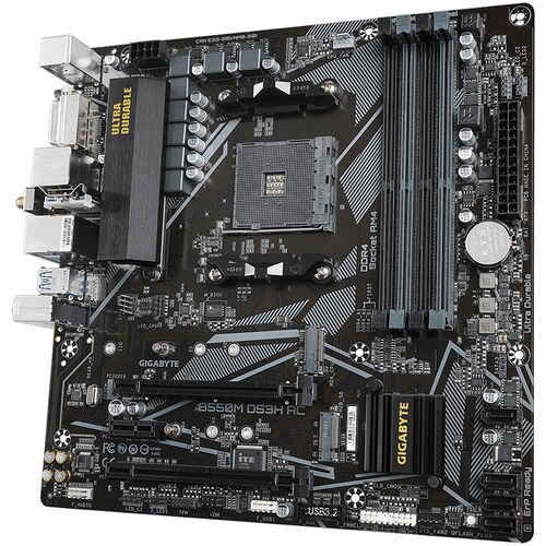 Tarjeta Madre GIGABYTE B550M DS3H AC 4xDDR4 2xPCI-E WiFi BT Socket AM4.