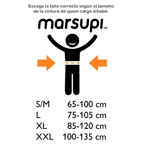 Marsupi Classic Gray Portabebés Cangurera Ergonómico