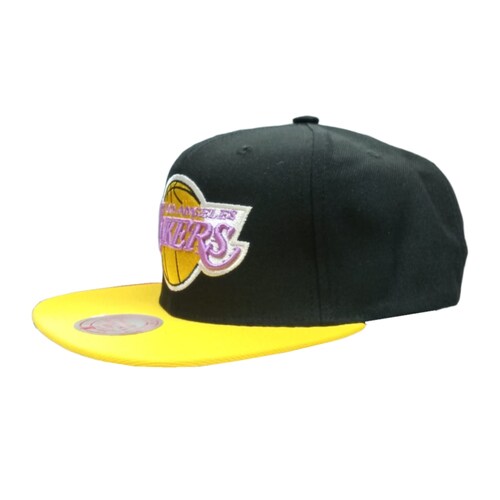 Gorra Mitchell & Ness Snapback Los Lakers Negro JS190792