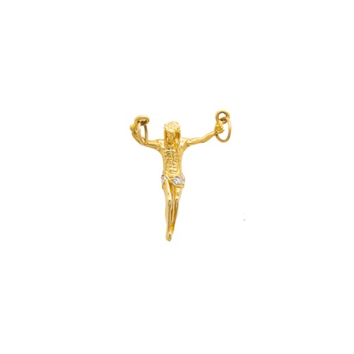 Cristo Olímpico con Circonias Oro 10 Kilates.
