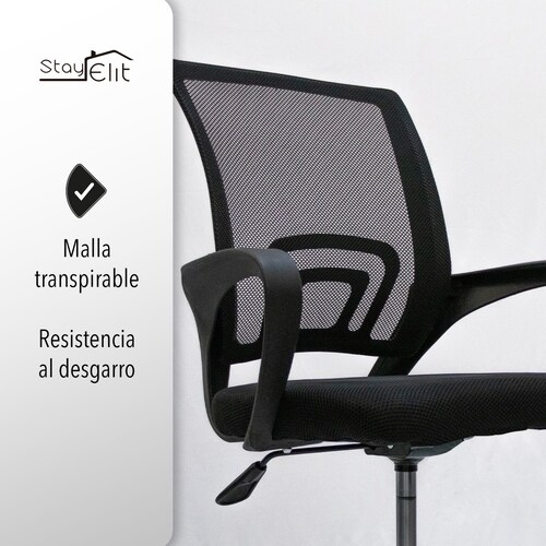  Silla de oficina ergonómica color negro