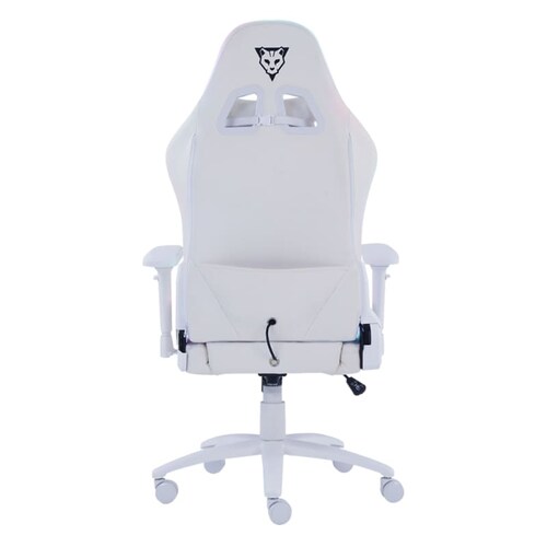 Silla Ocelot Gaming ORGB White Thundra, RGB, Reclinable con Reposabrazos 4D, Blanco