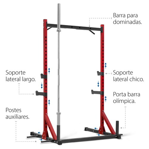 Power Rack Altera Gimnasio Multifuncional con Soporte para Barra SQTT