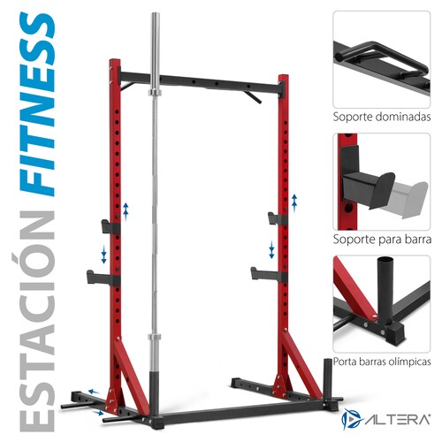 Power Rack Altera Gimnasio Multifuncional con Soporte para Barra SQTT