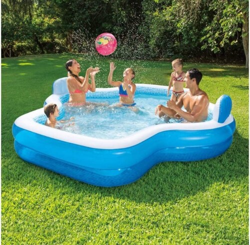 Alberca familiar elegante inflable con asientos