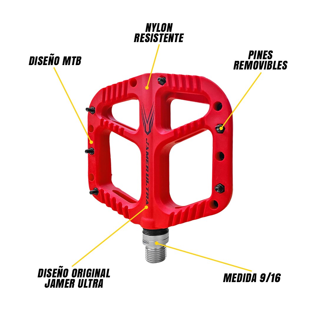 Pedales discount bicicleta rojos