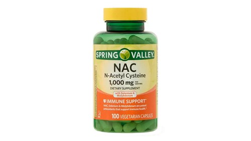 Complejo N-acetil-cisteína 1000mg  Spring Valley Acetil Cisteina con 100 capsulas