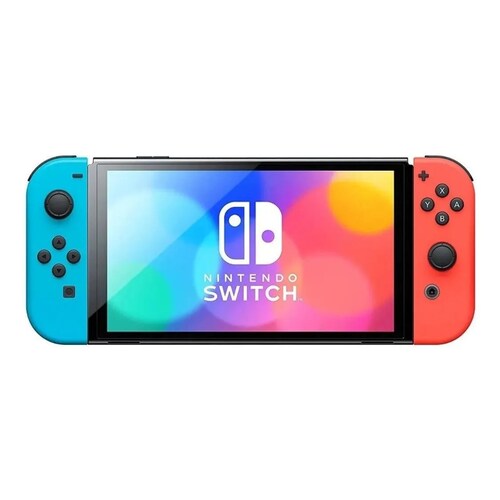 Nintendo Switch OLED 64GB, Control Joy-Con Rojo y Azul Neón