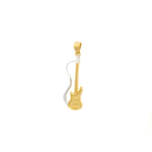 Dije Guitarra Música 2 Oros en Oro 14 Kilates.