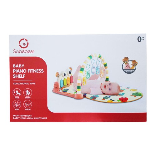 Gimnasio para Bebé Sobebear Piano Fitness Cangrejo Yl603 Rojo