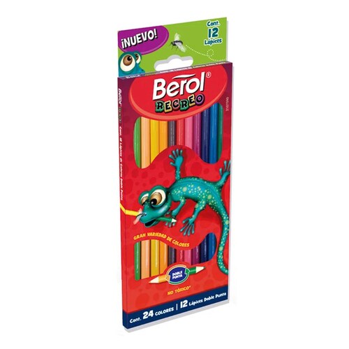 Lápices de colores Berol Recreo 12 pzas 24 colores diferentes