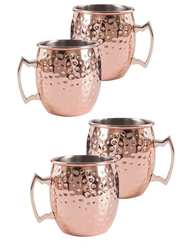 Tazas Tarros Moscow Mule cobre 4 pzas 