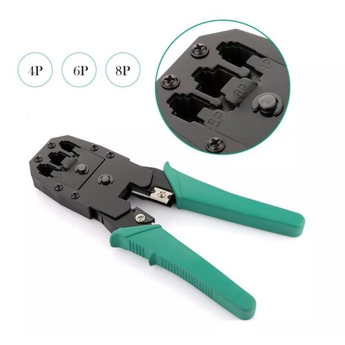 Pinza Ponchadora 3 Es 1 Rj45 Rj11 Rj12 Pelador