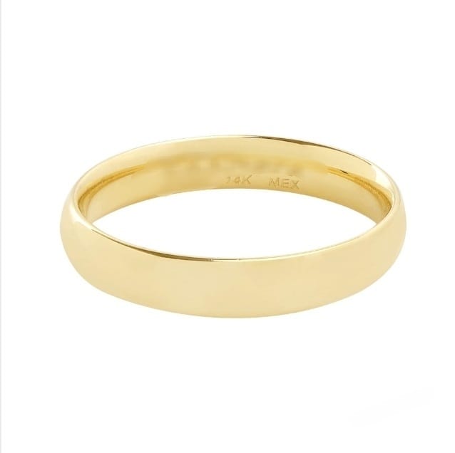 Argolla Matrimonio ORO 14K CONFORT 4MM ALANA Espejo