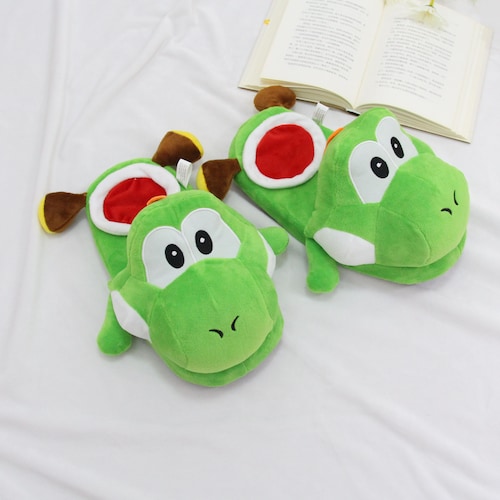 Pantuflas De Yoshi Verde Super Mario Bros Unitalla 22-25 Cm