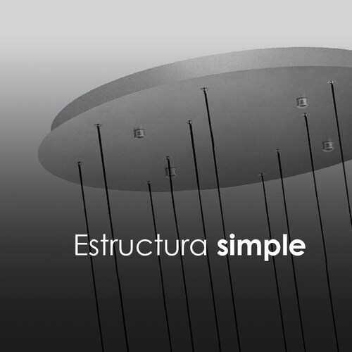 lampara colgante led minimalista luciernagas  8 luces LED escalera descendente (Luz fria).
