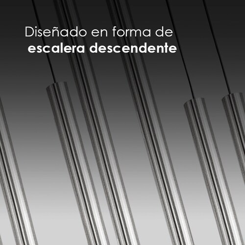 lampara colgante led minimalista luciernagas  8 luces LED escalera descendente (Luz fria).