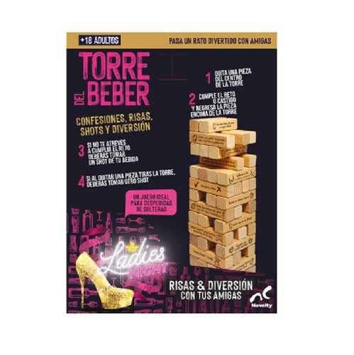 Juego De  Mesa Noche De Chicas, Para Fiestas y Reuniones Torre de Shot, Drinking Games