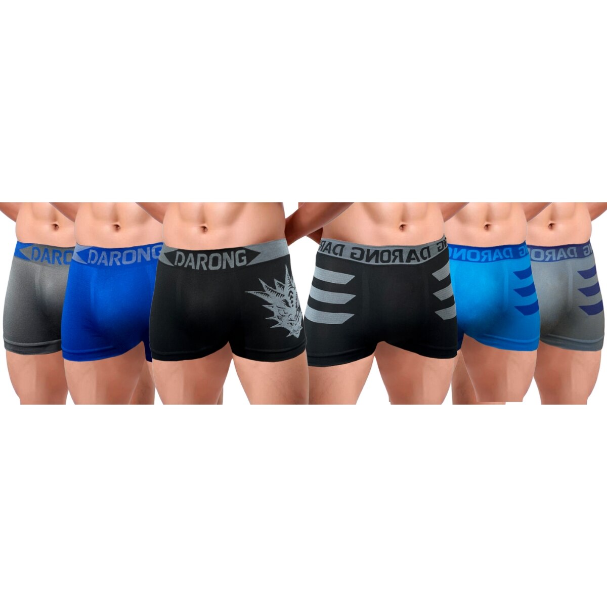 Pack 6 Boxer Caballero Mayoreo Calzones Hombre Microfibra