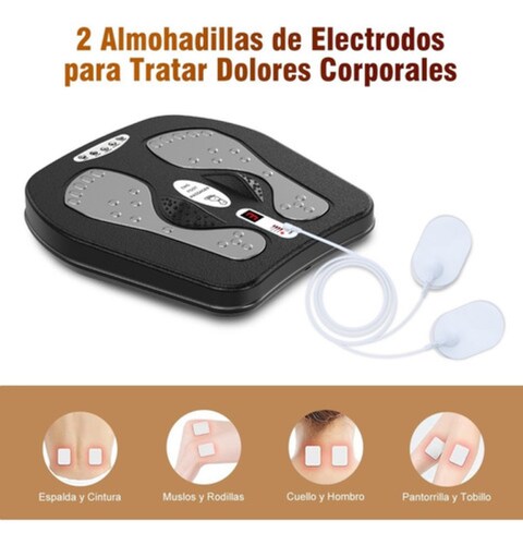 Masajeador de Pies Vibración y Calefacción + Parche Negro
