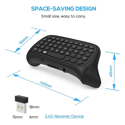 Teclado Inalambrico Compatible Xbox One S (Negro) (TYX-586B)
