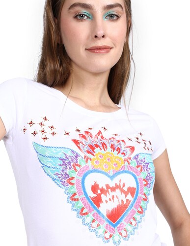 Playera Dama "Yolotzintli" Corazón con Alas