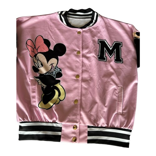 Chamarra Casual Bomber De Mujer Modelo Mickey Mouse y Minnie Mouse