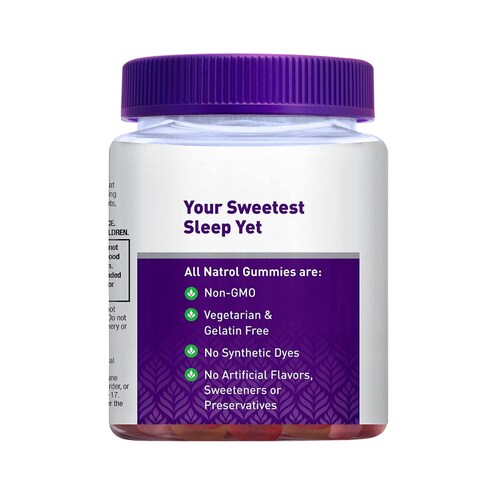 Melatonina Natrol 90 Gomitas 5mg Vegano Conciliar el sueño Sabor Fresa para Adulto.