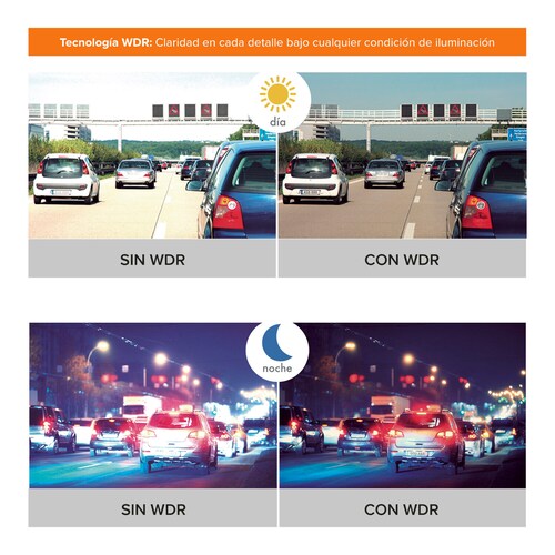 Cámara para auto con grabador Full HD y WDR