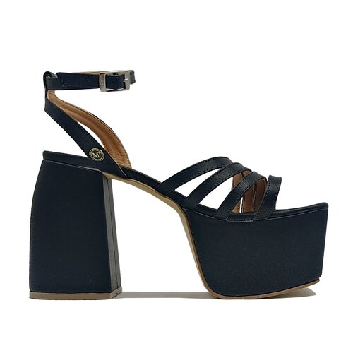 Tacones de Plataforma Negros Mod Zipolite Casuales Fiesta