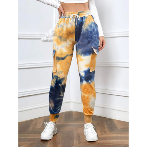 Pants Mujer Casual Jogger Dama Tie Dye Leggins Gym Deporte
