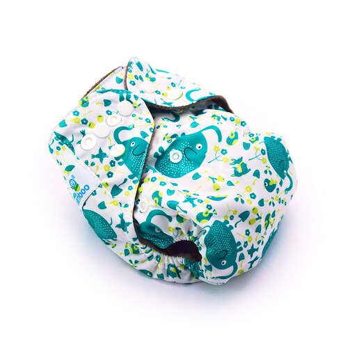 5 Pañales Ecológicos estampados Interior Bambú + 5  Insertos microfibra de 4 capas NIÑO