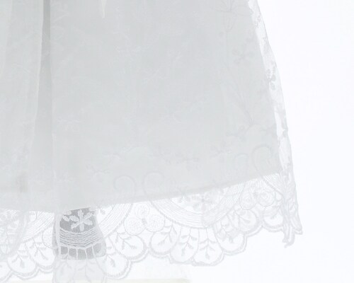 Vestido de Bautizo para Niña Blanco 3399 0 a 3 Años.