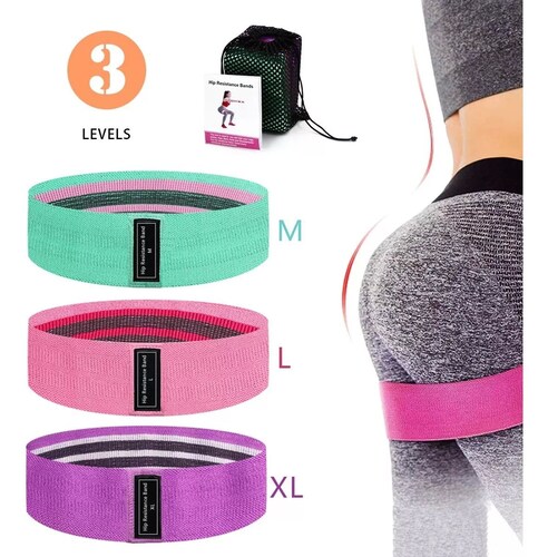 Bandas Elásticas de Resistencia, ligas de 3 Niveles, Yoga