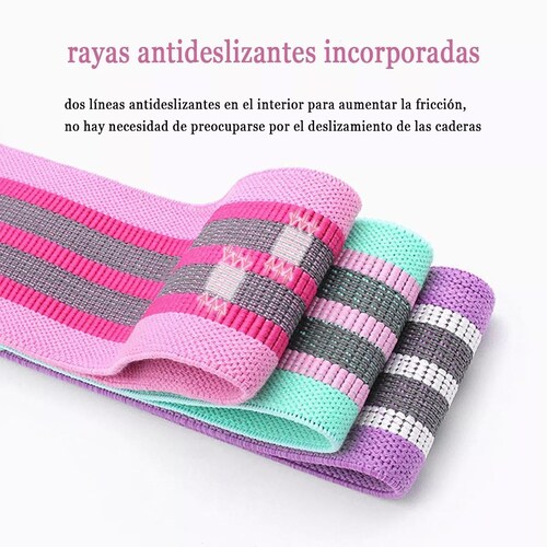 Bandas Elásticas de Resistencia, ligas de 3 Niveles, Yoga