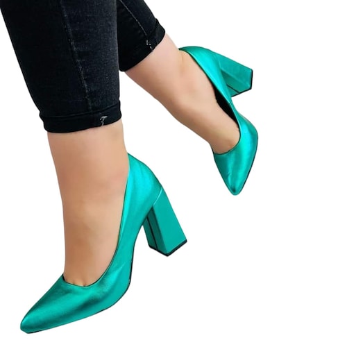 Zapatilla De Tacón Alto Zapato para Mujer Colores Metálicos.