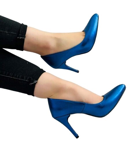 Zapatilla De Tacón Alto Zapato para Mujer Colores Metálicos.